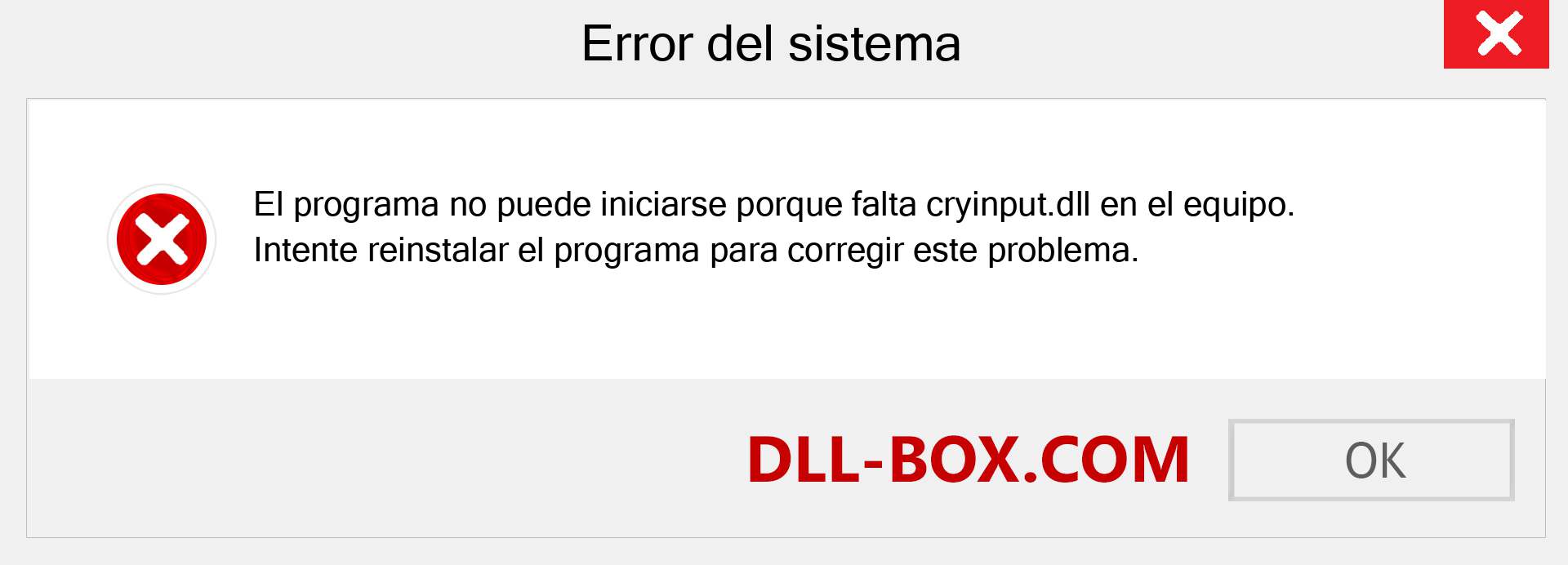 ¿Falta el archivo cryinput.dll ?. Descargar para Windows 7, 8, 10 - Corregir cryinput dll Missing Error en Windows, fotos, imágenes
